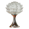 Lampe à poser, globe transparent en forme de fleur