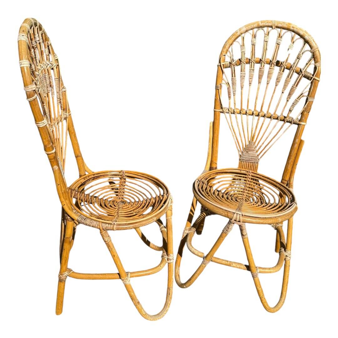 Bamboo and Rattan Chair by Dirk Van Sliedregt for Rohe Noordwolde