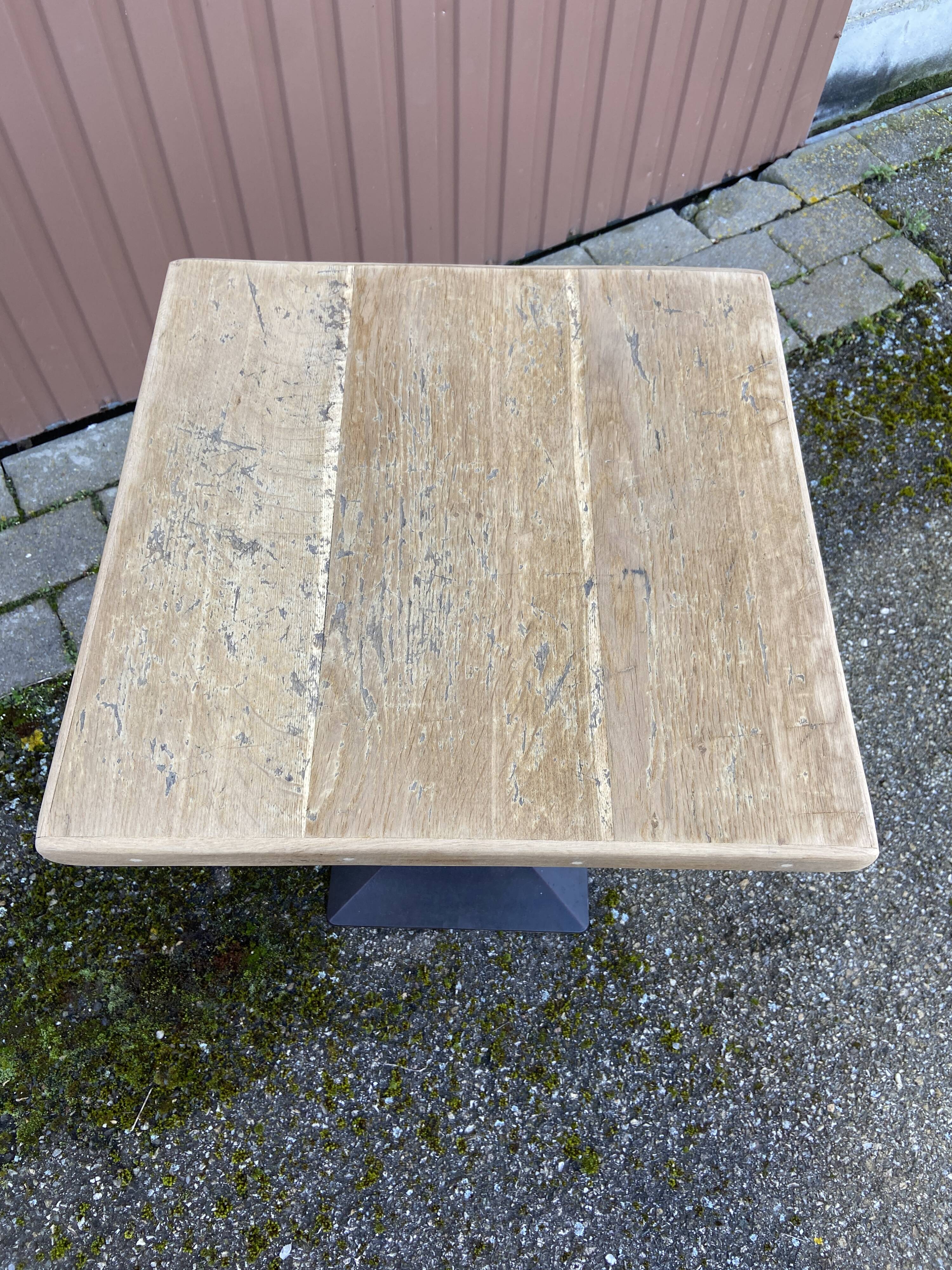 guéridon table fer métal jardin bistrot 70 s vintage