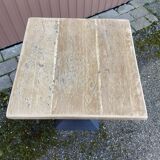 guéridon table fer métal jardin bistrot 70 s vintage