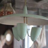 Vintage lacquered metal pendant from the 1950s, Herman Busquet for Hala.