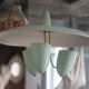 Vintage lacquered metal pendant from the 1950s, Herman Busquet for Hala.