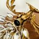Hollywood Regency Gilded Wall Lamp by Hans Kögl