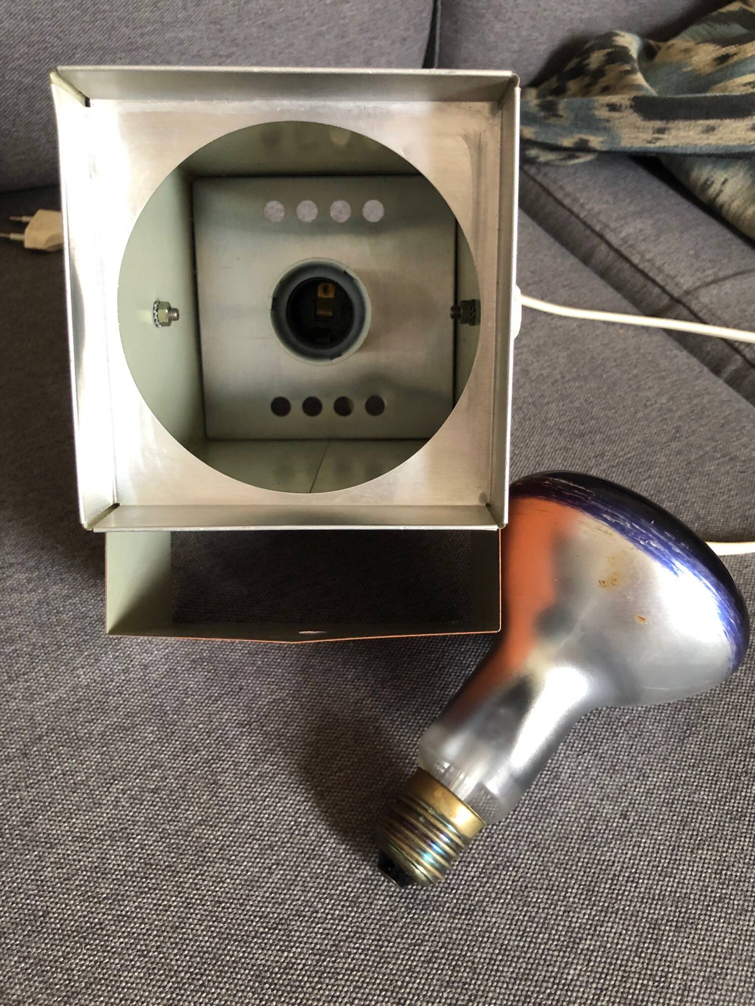 Spot vintage cube wall light, 70s