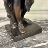 Diane de Gabies, bronze after the antique, brown patina, 19th century