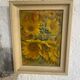 Old framed oil on canvas “Sunflowers”