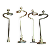 Brass curtain brackets, for draped effect