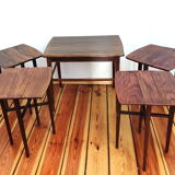 Set of five side tables, czechoslovakia, 1960s