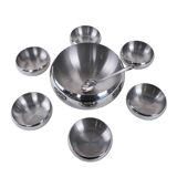 Set of stainless steel bowls, Italian design, 1980s, made in Italy