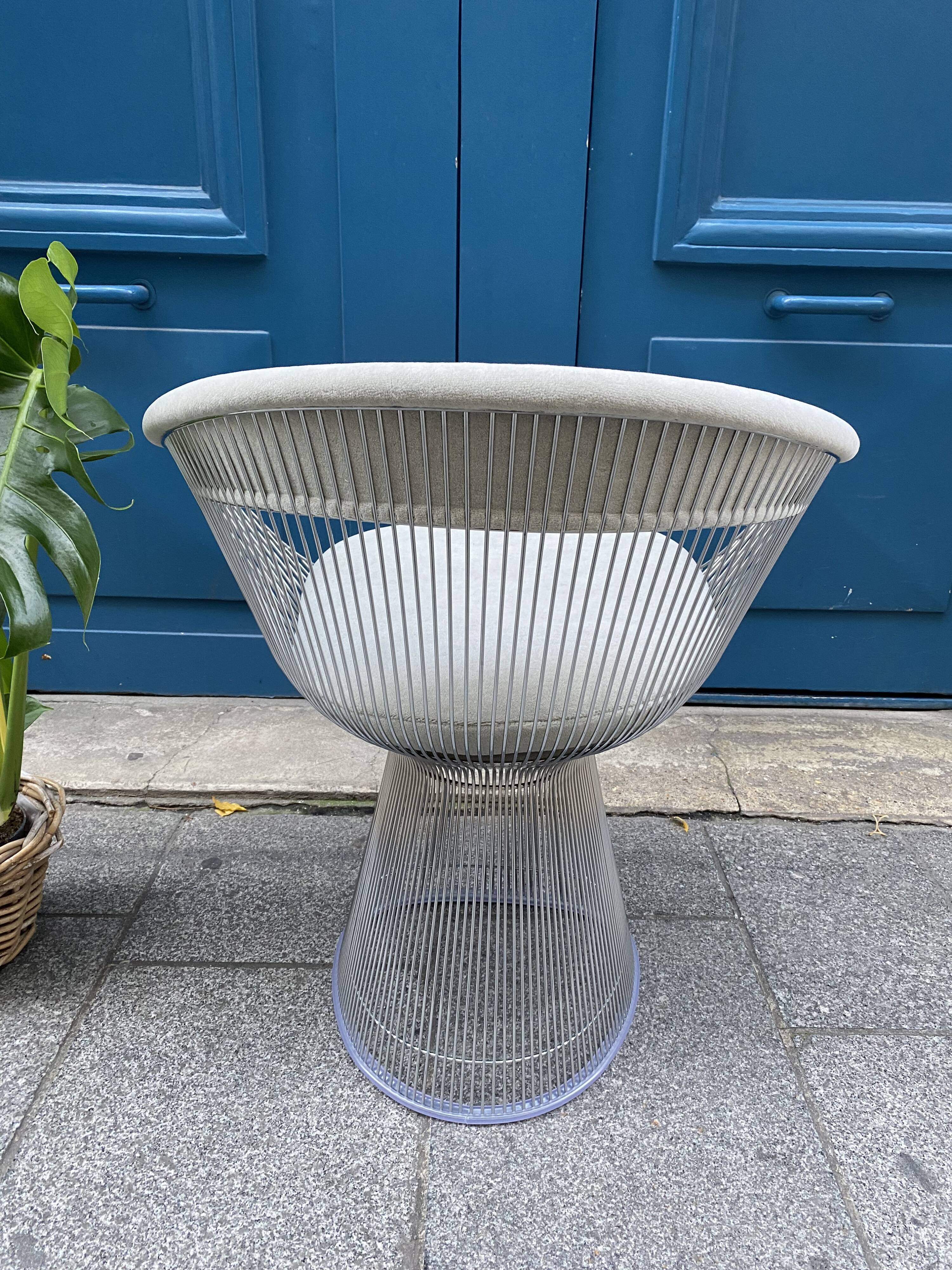 Velvet armchair by Warren Platner for Knoll