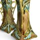 Art Nouveau, two barbotine vases from Onnaing around 1920.