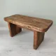 Small rustic wooden bench