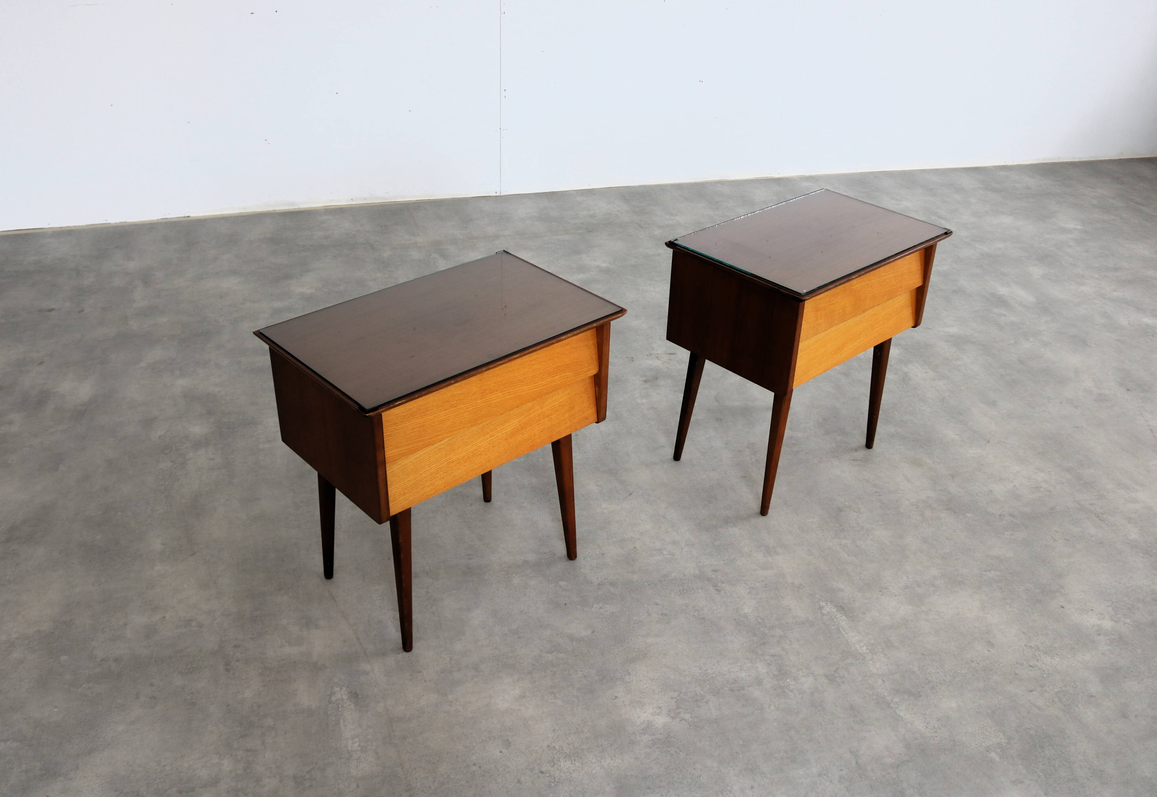 Ensemble de tables de chevet vintage | Commodes | Années 1960