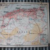 School map Vidal 11 bis Algeria and Tunisia