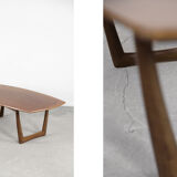 German walnut coffee table from Kondor Möbel, 1960