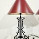 Paire Unique de Lampes de Table/Art Déco/Vintage – Bourgogne et Or/Années 1980