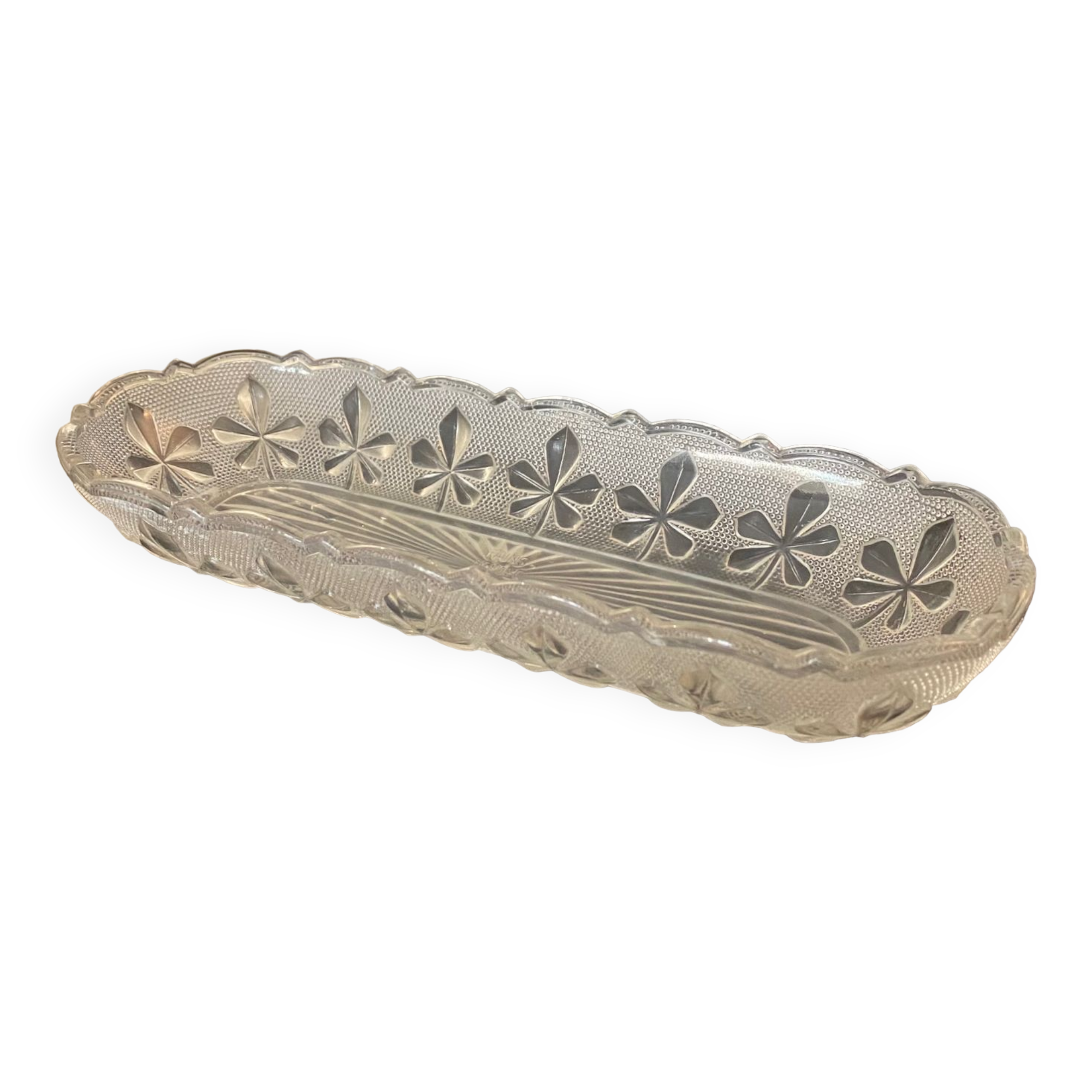 1 Elongated molded glass cup