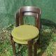 Pair of 70s chairs by designer Bruno Rey in wood and green fabric