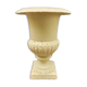 Cast iron garden vase cream white large