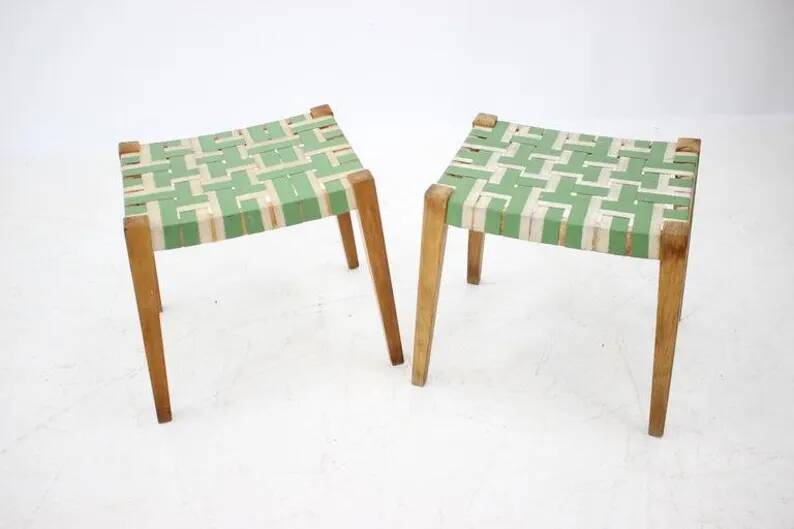 Pair of Midcentury Stools or Tabourets, 1950s