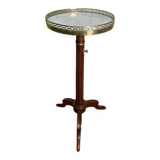 Louis XVI style tripod rack and pinion pedestal table