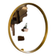 Miroir rond vintage avec bord "doré"