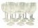 Set of 12 cut crystal wine glasses