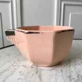 Art Deco cup powder pink Longwy 50s