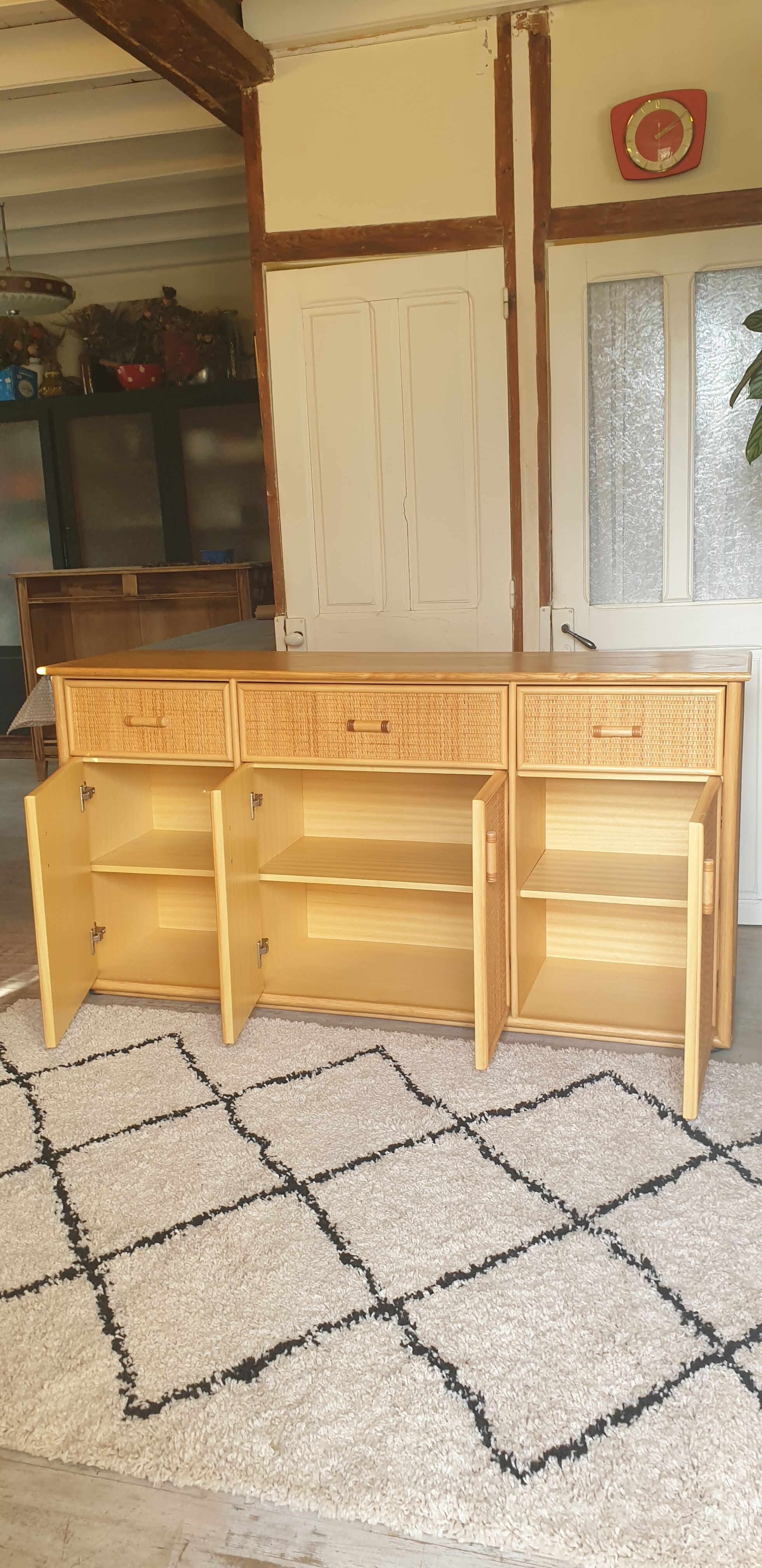 Rattan sideboard