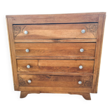 1930s Art Deco chest of drawers with 4 drawers