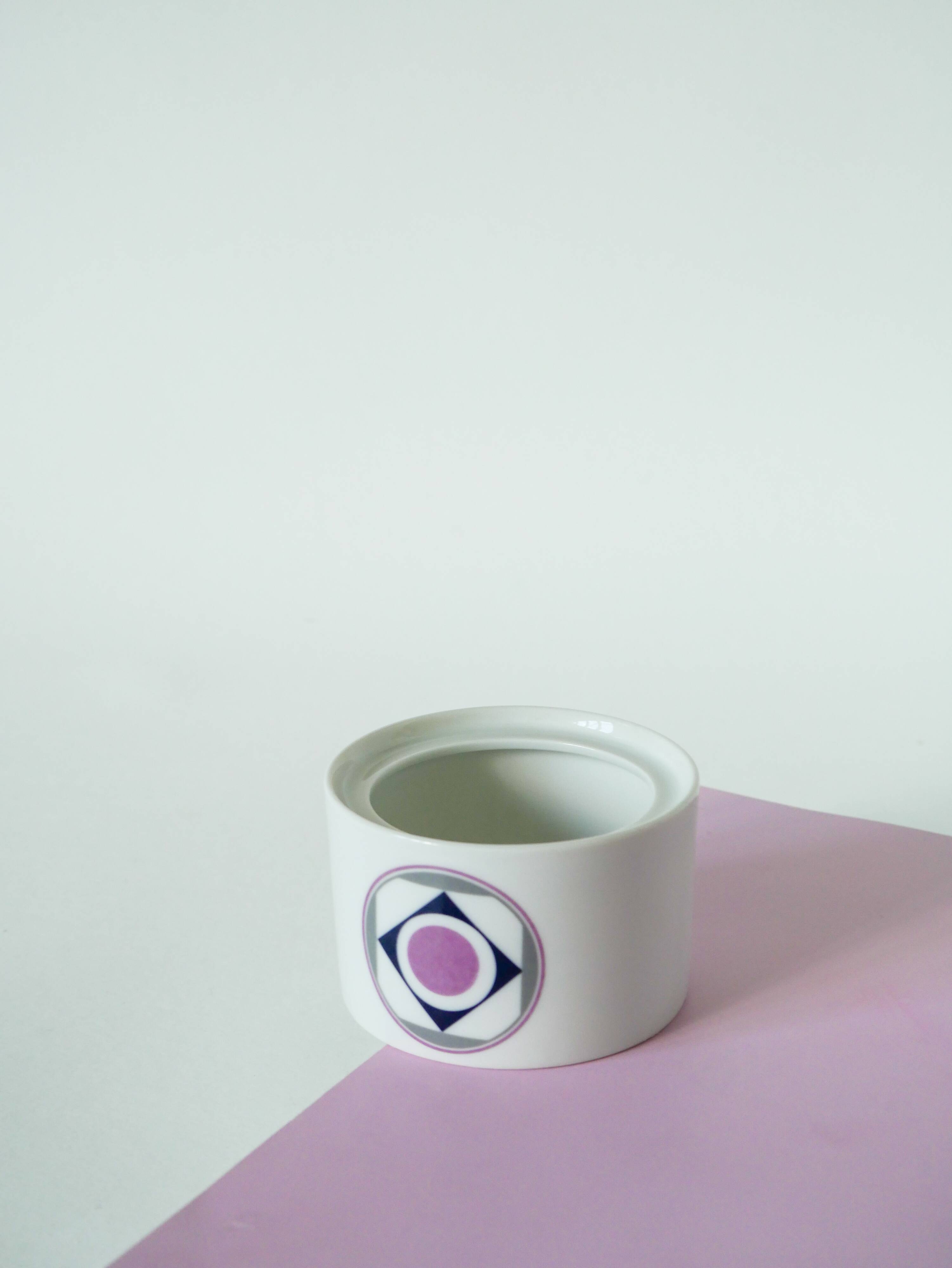 Set consisting of a teapot, sugar bowl and milk jug, Made in Germany, Colorful, Space Age, 1970