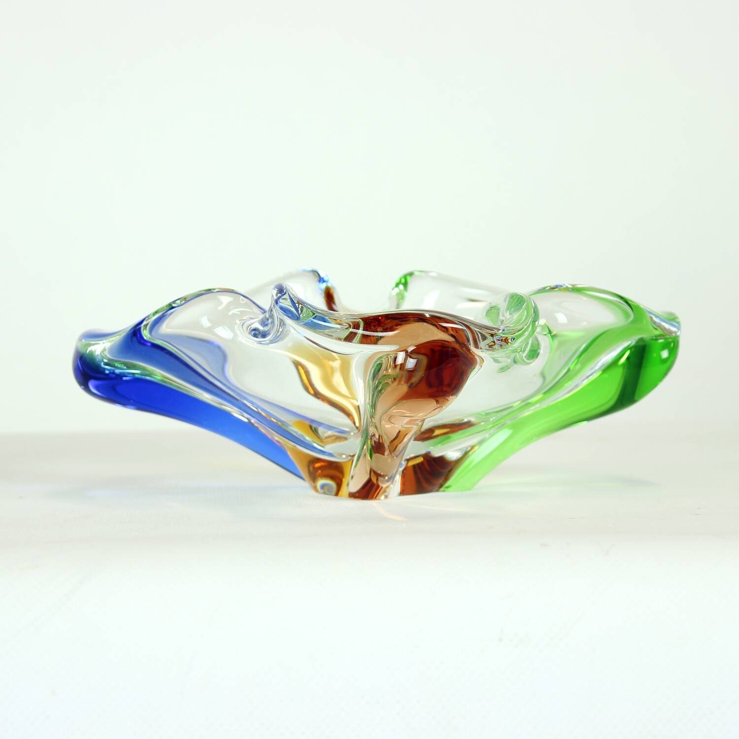Design Art Rhapsody Collection glass bowl by Frantisek Zemek, Czechoslovakia 1960s