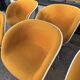 6 fauteuils Eames Lafonda tissu orange pied chromé vers 1970s