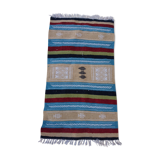 Handmade multicolored carpet, 60x115cm