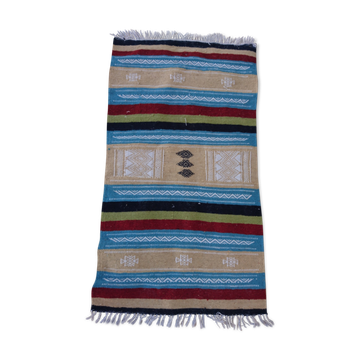 Tapis multicolore fait à la main, 60x115cm