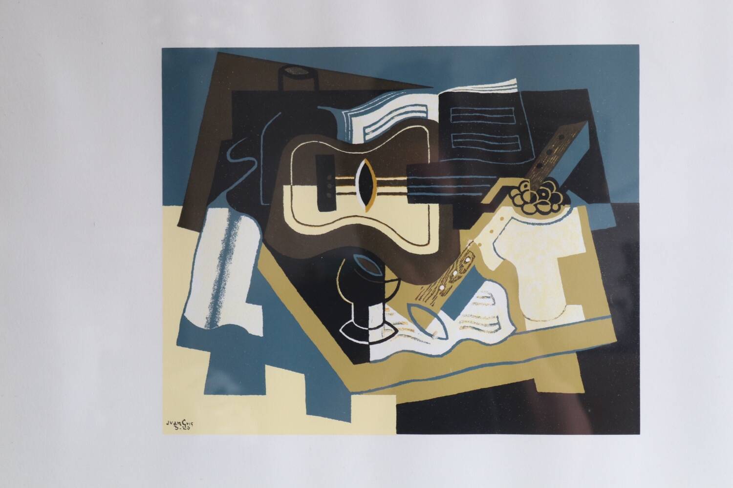 Framed poster 1991 "guitar and clarinet" Juan gris 1920