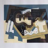 Framed poster 1991 "guitar and clarinet" Juan gris 1920