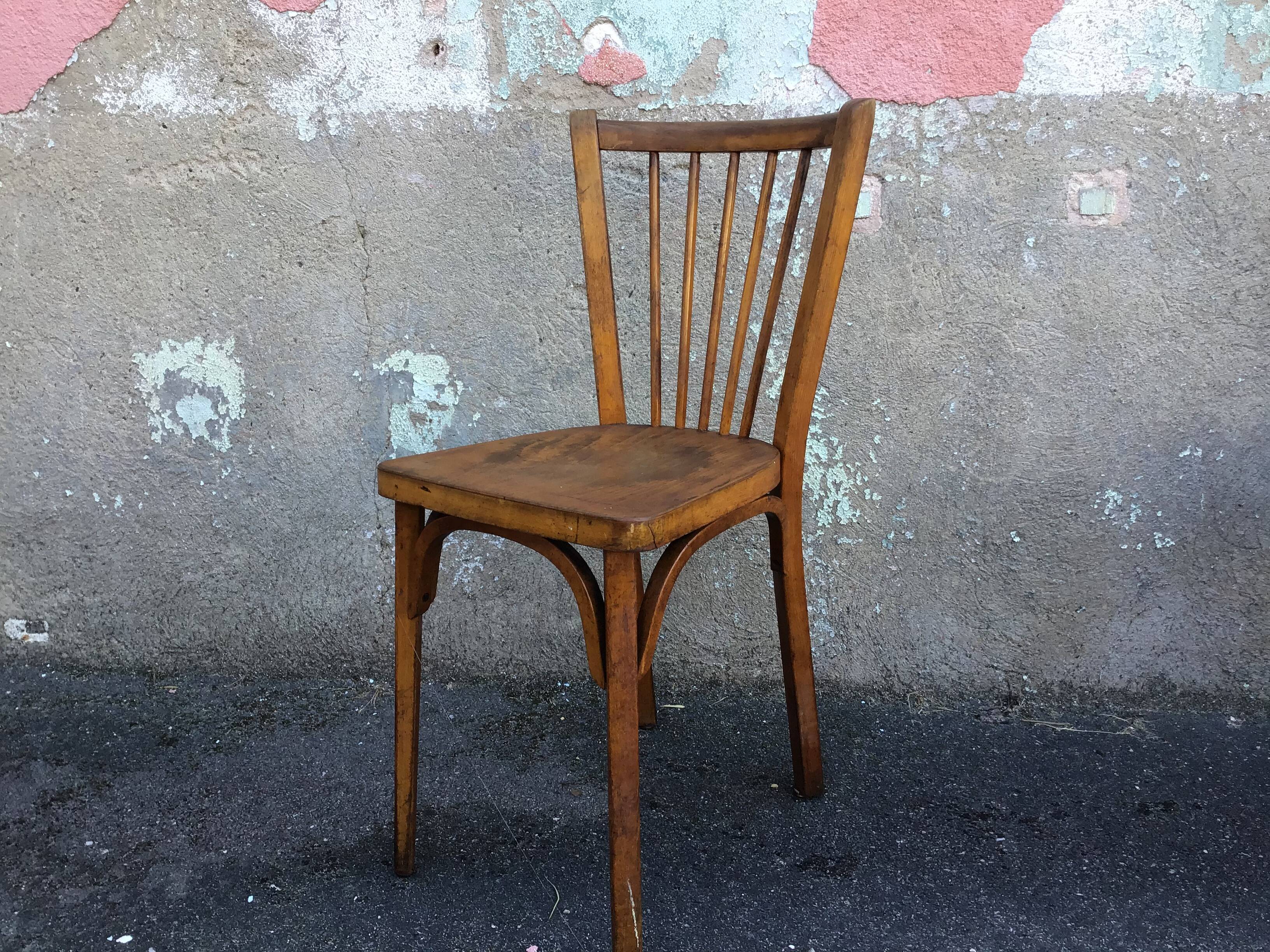 6 vintage baumann bistro chairs
