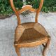 Louis Philippe solid wood and straw office chair
