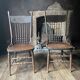 Pair of Antique Country Chairs with Carved Crest Rails | Vernacular Spindle