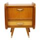 Pair of Fifties Rockabilly Wooden Bedside Tables Vintage Design
