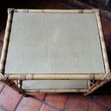 Bamboo rattan wooden coffee table