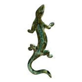 Provence 1970 XXL lizard in green glazed stoneware