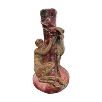 Vase soliflore art nouveau signé hector lemaire pour les ateliers emile muller