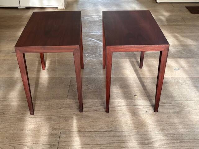 2 rosewood bedside tables by Severin Hansen - Denmark 1960s