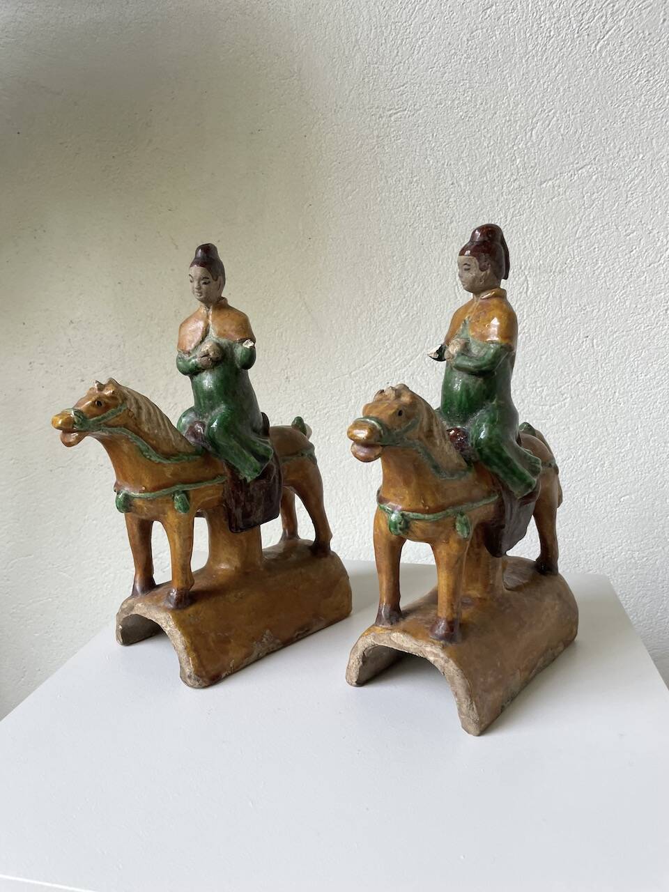 Ming period terracotta equestrian ridge tile