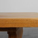 Mid‑20th‑Century Rustic Oak Dining Table, France 1960s