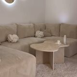 Table basse nuage travertin