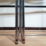 Pair of chrome spaghetti stools model 164 of Belotti for Alias of the 80s