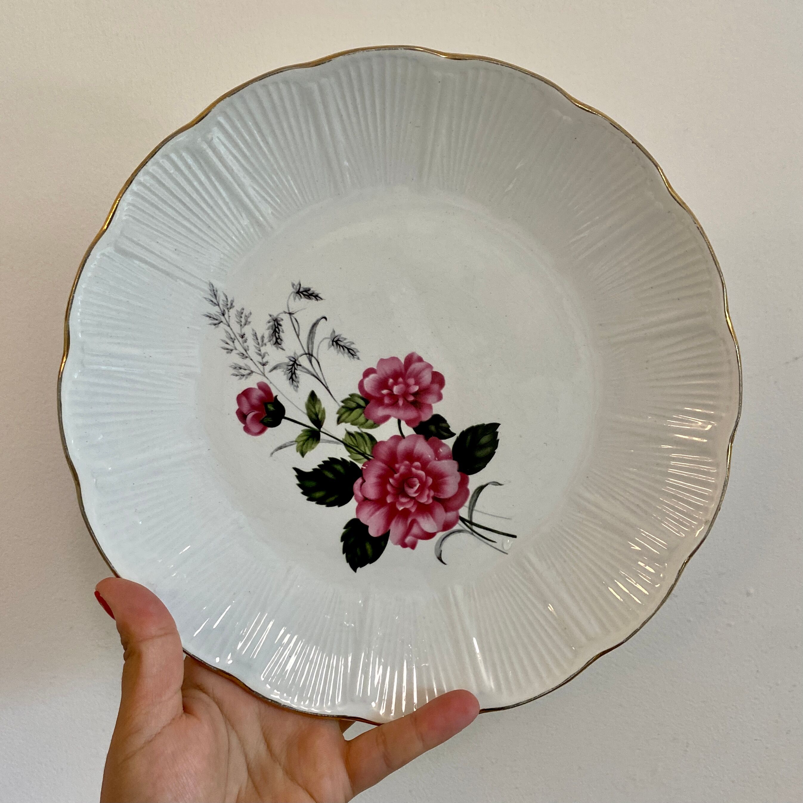 Set of 6 vintage flat plates L'Amandinoise